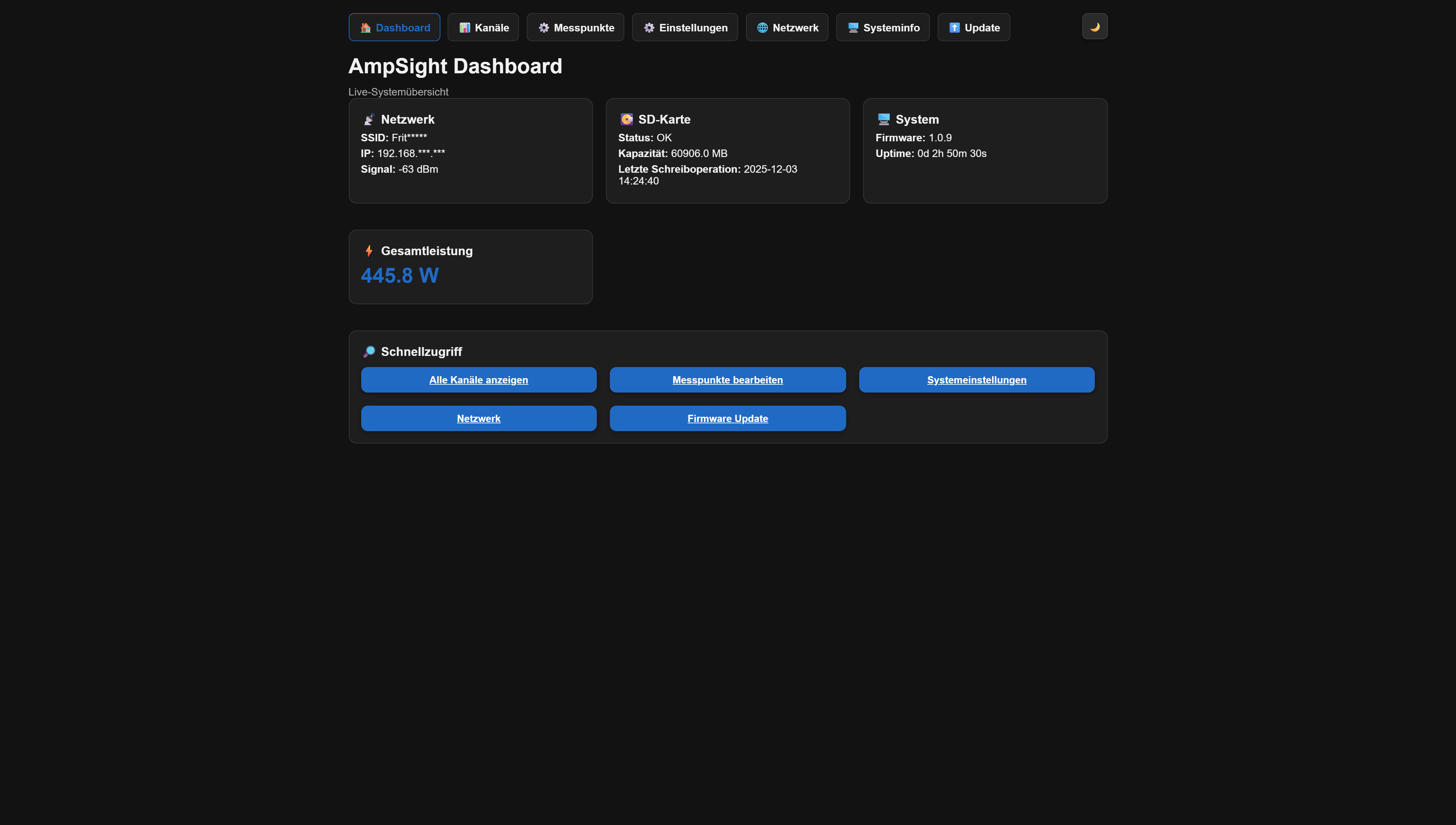 Webinterface